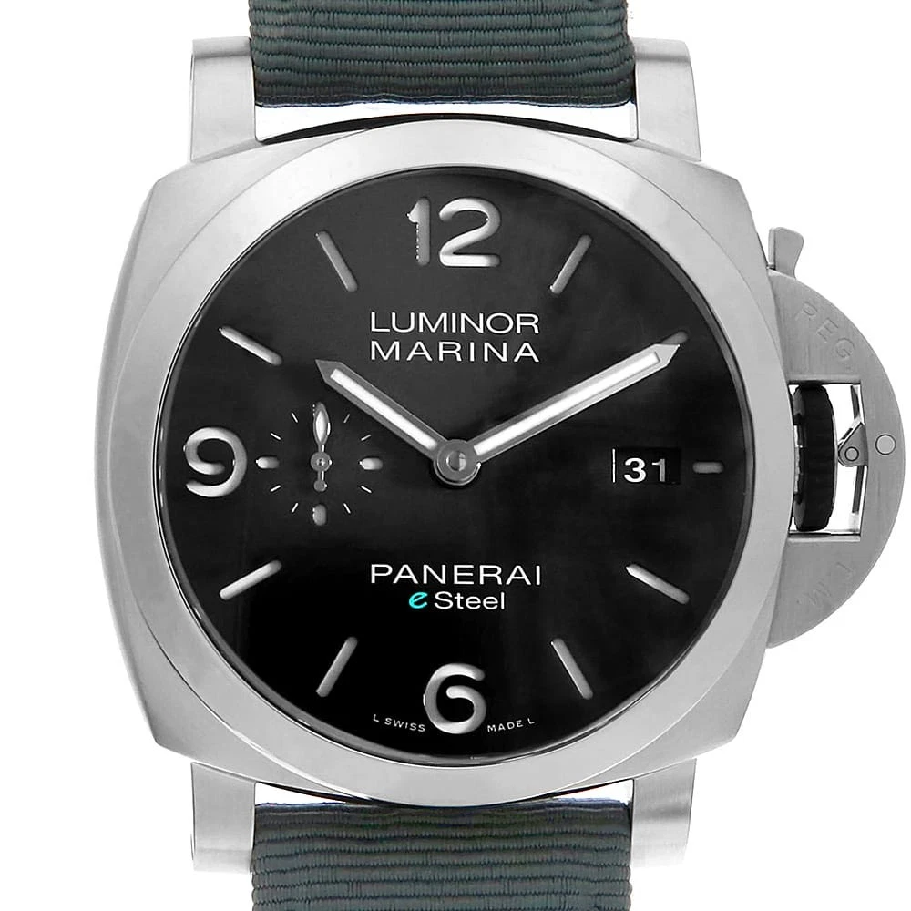 Panerai — PANERAI Luminor Marina eSteel Grigio Roccia PAM01358 X second hand mens