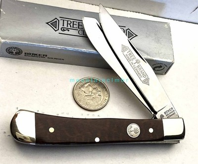 Boker Solingen Germany RARE OLD VERSION Trapper Amboina Celluloid Knife 2525A