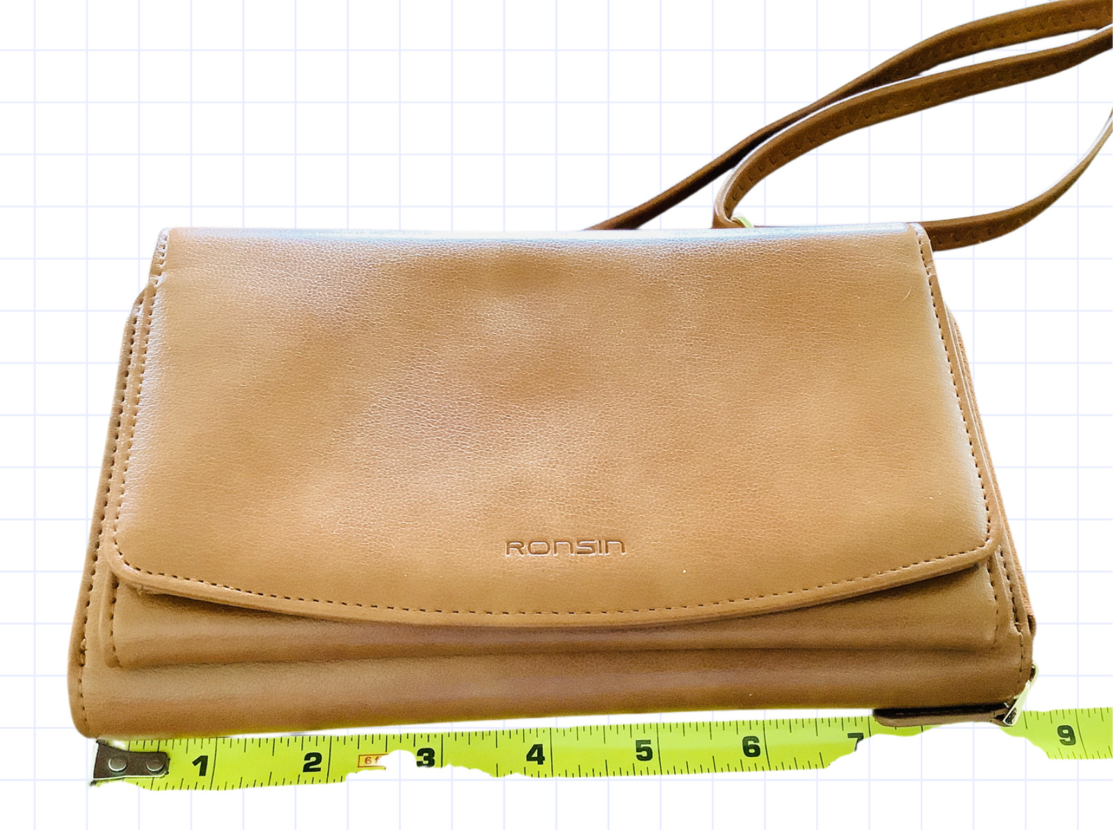 RONSIN Wristlet Orhanizer Wallet Crossbody Bag Vegan Leather RFID Blocking