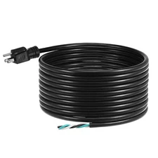 AC Power Cord 20ft 12 AWG 3 Prong Replacement Power Supply Cord Cable 5-15P