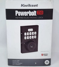 Kwikset Powerbolt 250 Keypad Electronic Door Lock in Matte Black 992500-006