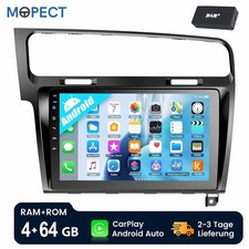 DAB+ 10.1" Android 15 Autoradio CarPlay GPS 4+64G Für VW Golf VII MK7 2013-17 BT