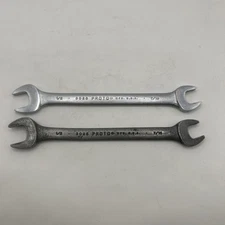 2 Proto Professional 3025 7/16" x 1/2" SAE Open End Wrench USA One Slight Bend