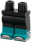 Lego New Black Minifigure Legs Pants Dark Turquoise Boots  71050 Series sp4