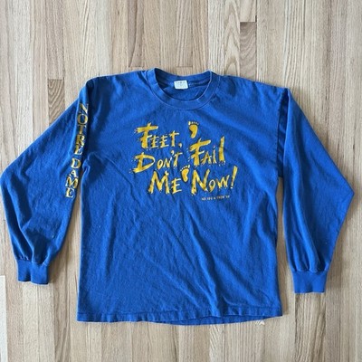 Vintage Notre Dame Long Sleeve Tshirt Jog A Thon 1989 Belton Tough Tee Small
