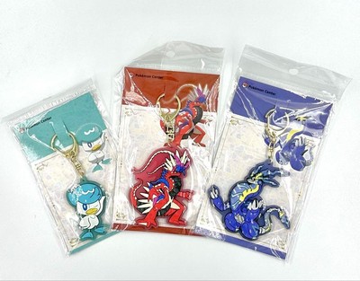 Pokémon Rubber Keychain Kwassumi Raidon Koraidon Set of 3