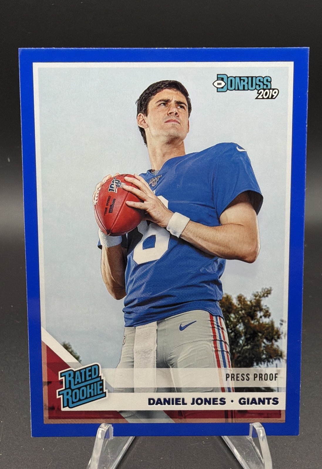 2019 Panini Donruss - Rated Rookie Daniel Jones #304 Press Proof Blue (RC)