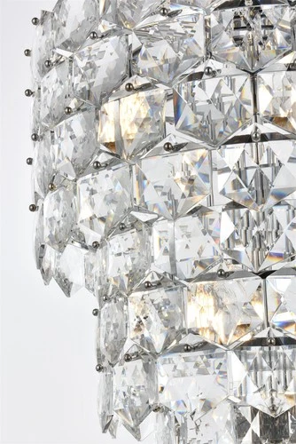 Elegant Lighting Adaline 30" Chandelier in Chrome - Picture 5 of 8