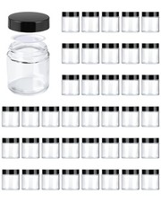 4 oz Glass Jars with Lids, Hoa Kinh 40 Pack Clear Small Glass Jars with Lid