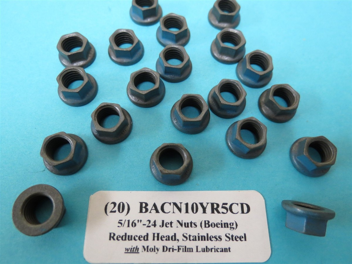希少！　PLACEBO AIRQUEST 5'10 5/16-24 Jet Nut Boeing Aircraft BACN10YR5CD Stainless Steel