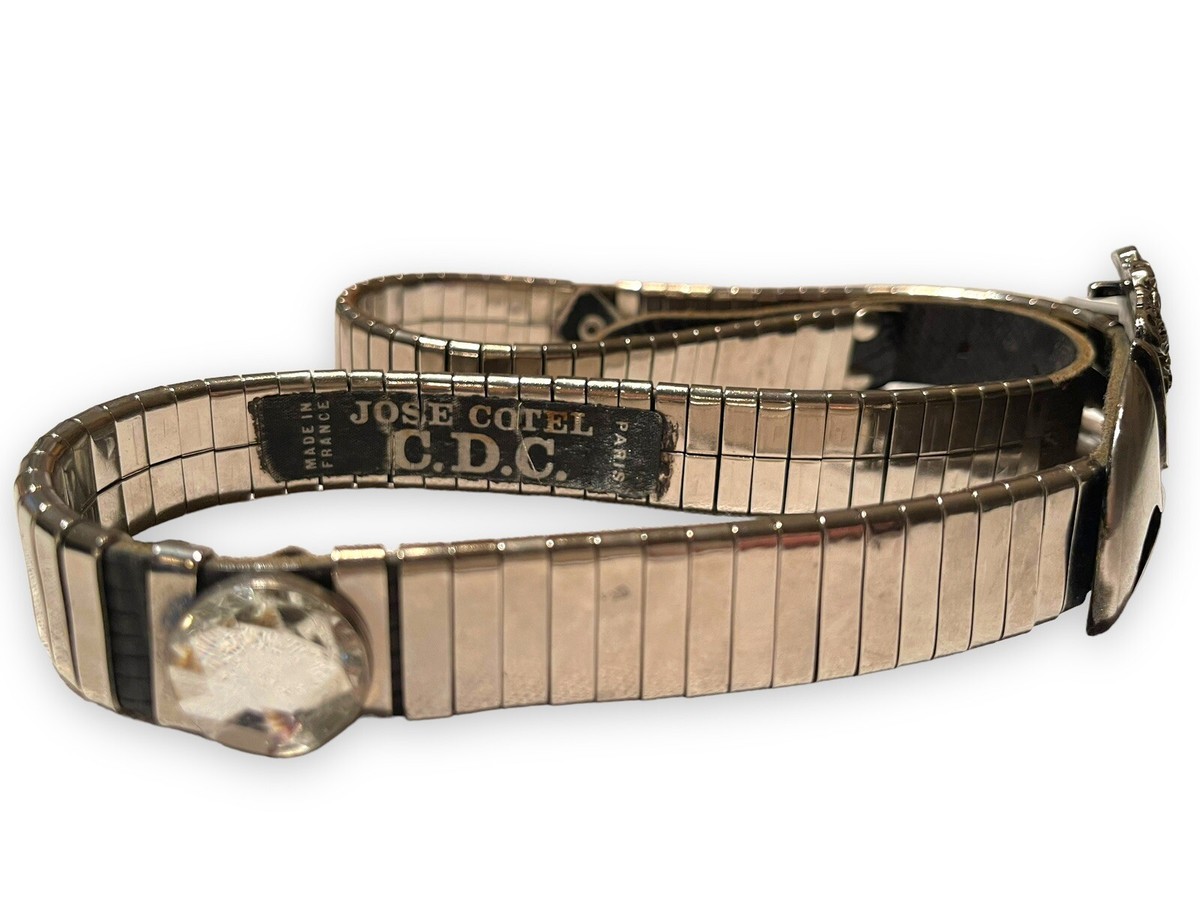 Ceinture José Cotel Jaguar - Détail Doré, Cuir, époque 1980 - Signature France
