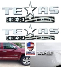 2 American Flag Texas Edition Emblem Truck Decal Fits Chevy Silverado Gmc Sierra
