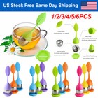  Silicone Tea Infuser Strainer Loose Tea Steeper and Herbal Spice Infuser Tool