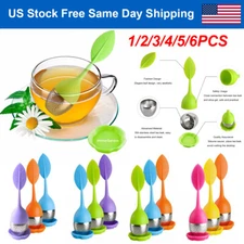  Silicone Tea Infuser Strainer Loose Tea Steeper and Herbal Spice Infuser Tool