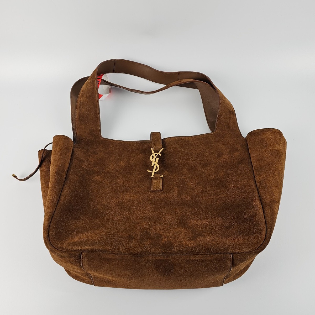 SAINT LAURENT Le 5 A 7 Bea $3450 Caramel Cognac Tote Bag New