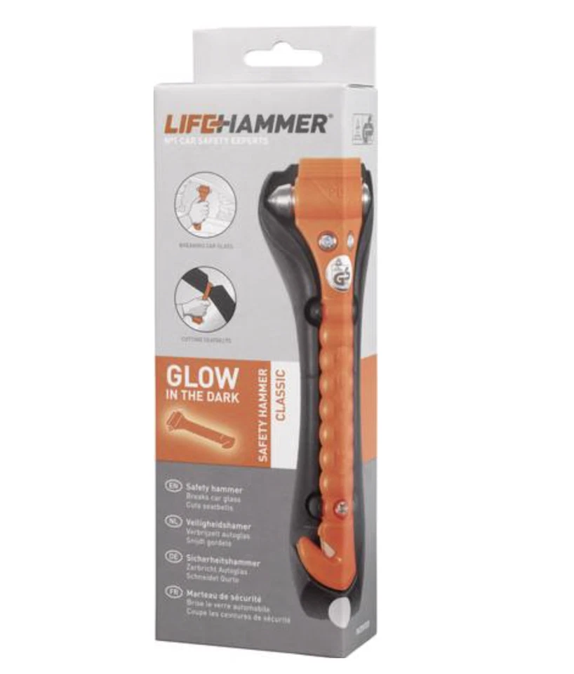 Nothammer original LifeHammer CLASSIC GLOW-O Inkl. Halter, Gurtschneider Blister