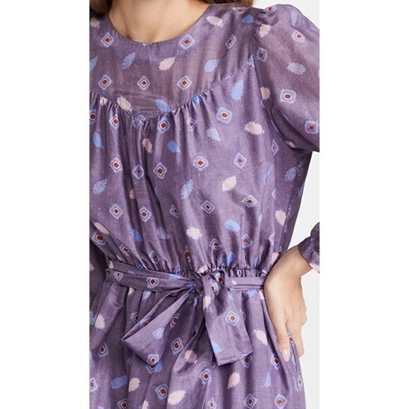 Vestido XÍRENA Misty Midi en Pluma Púrpura Talla Mediana Foto 3 de 4