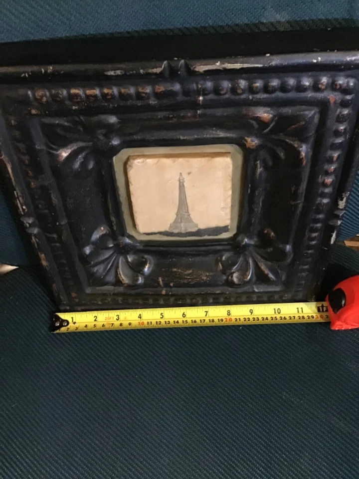 Arte de pared 3D Torre Eiffel 12” x 12” por Mary Elizabeth: publicación direccional 2003 Foto 4 de 4