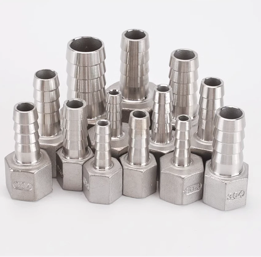 Adaptador de cola de manguera 304 acero inoxidable 1/8" 1/4" 1/2" 3/4" BSP hembra a tubo Foto 4 de 4