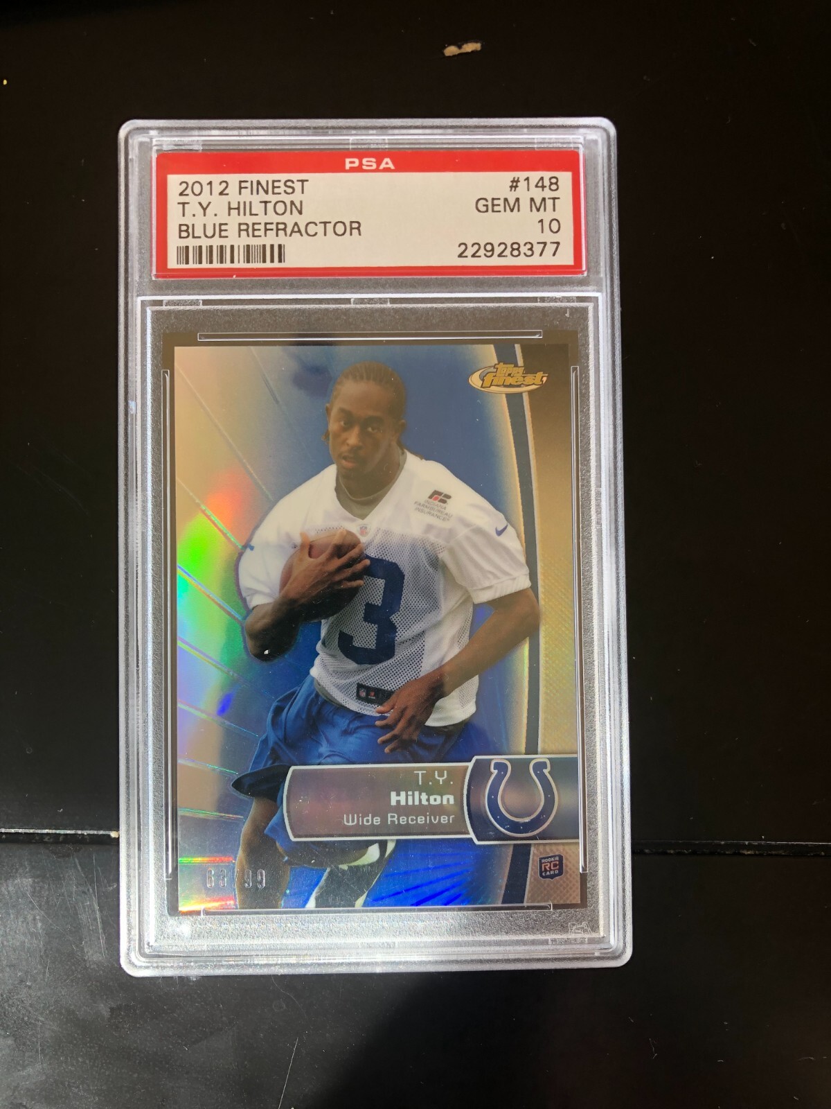 TY Hilton Finest #148 Blue Refractor