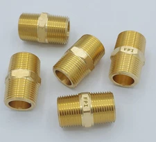 *5-PACK* 3/4" Brass Hex Nipple BP122-12 D.O.T. Air Brake Pneumatic Fitting