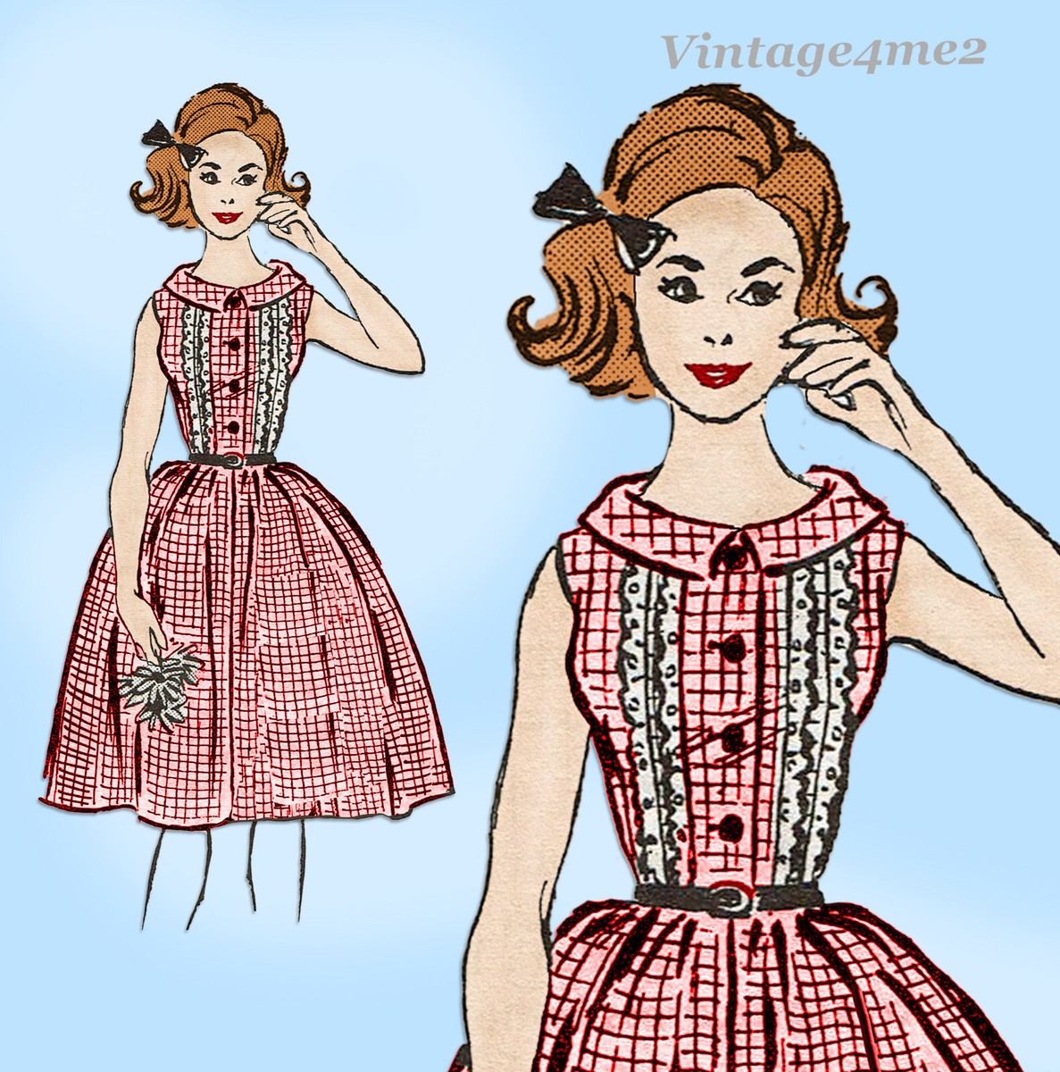 cute dresses size 12 Anne Adams 4597: 1950s Little Girls Dress Vintage Sewing Pattern Sleeveless Boho Maxi Dress Gown Length_Maxi Cute Summer Dresses for Size:Juniors/Women XS cute dress