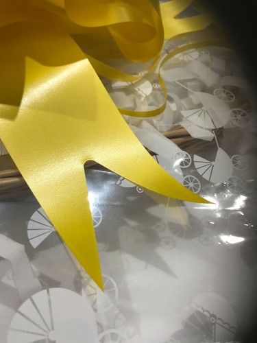 💜BABY Cellophane Hamper Bag & Bows Baby Pram Wrapping Birthday Christmas Gifts - Picture 39 of 98