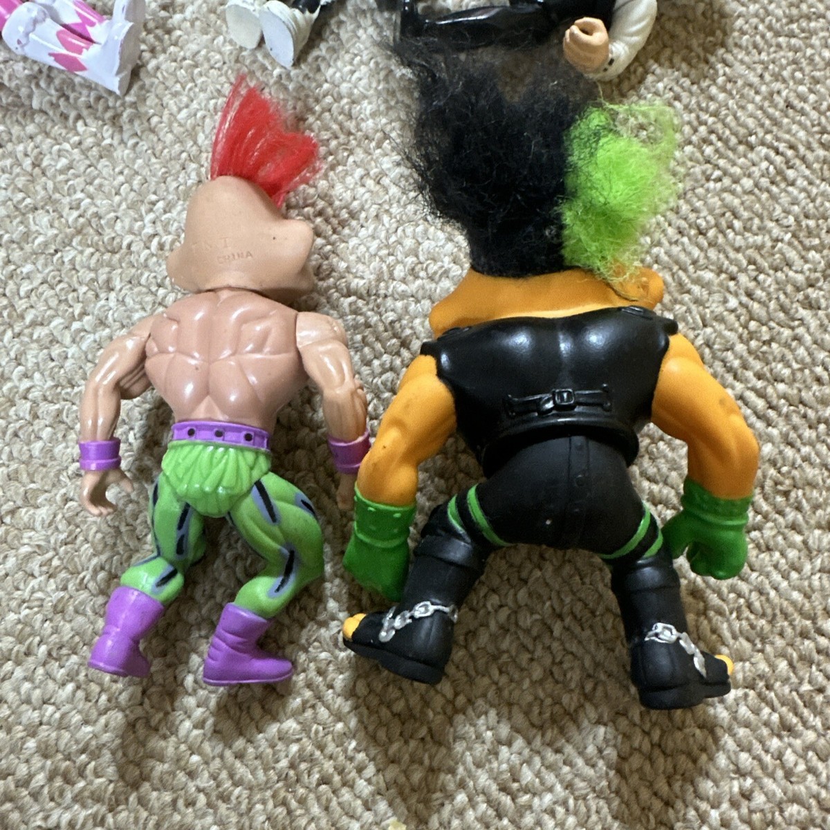 1992 TNT Troll Force Red Hair Mohawk Wrestler Troll Action Figure