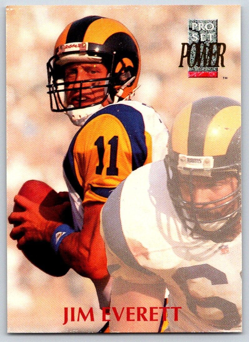 1992 Pro Set Power JIM EVERETT #207 Los Angeles Rams FREE Ship!