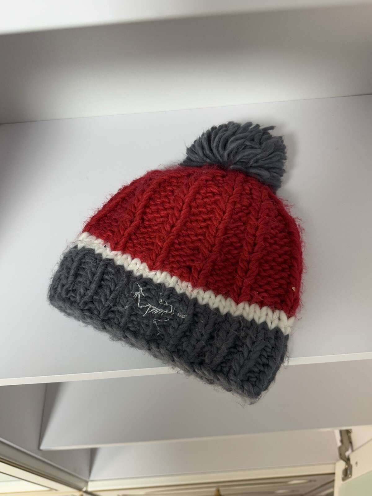 ARC'TERYX Cappello Arcteryx maglia lana vintage raro rosso taglia Os