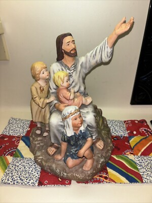  Sale Homco Come Unto Me''1989-Masterpiece Porcelain Figurine#8846