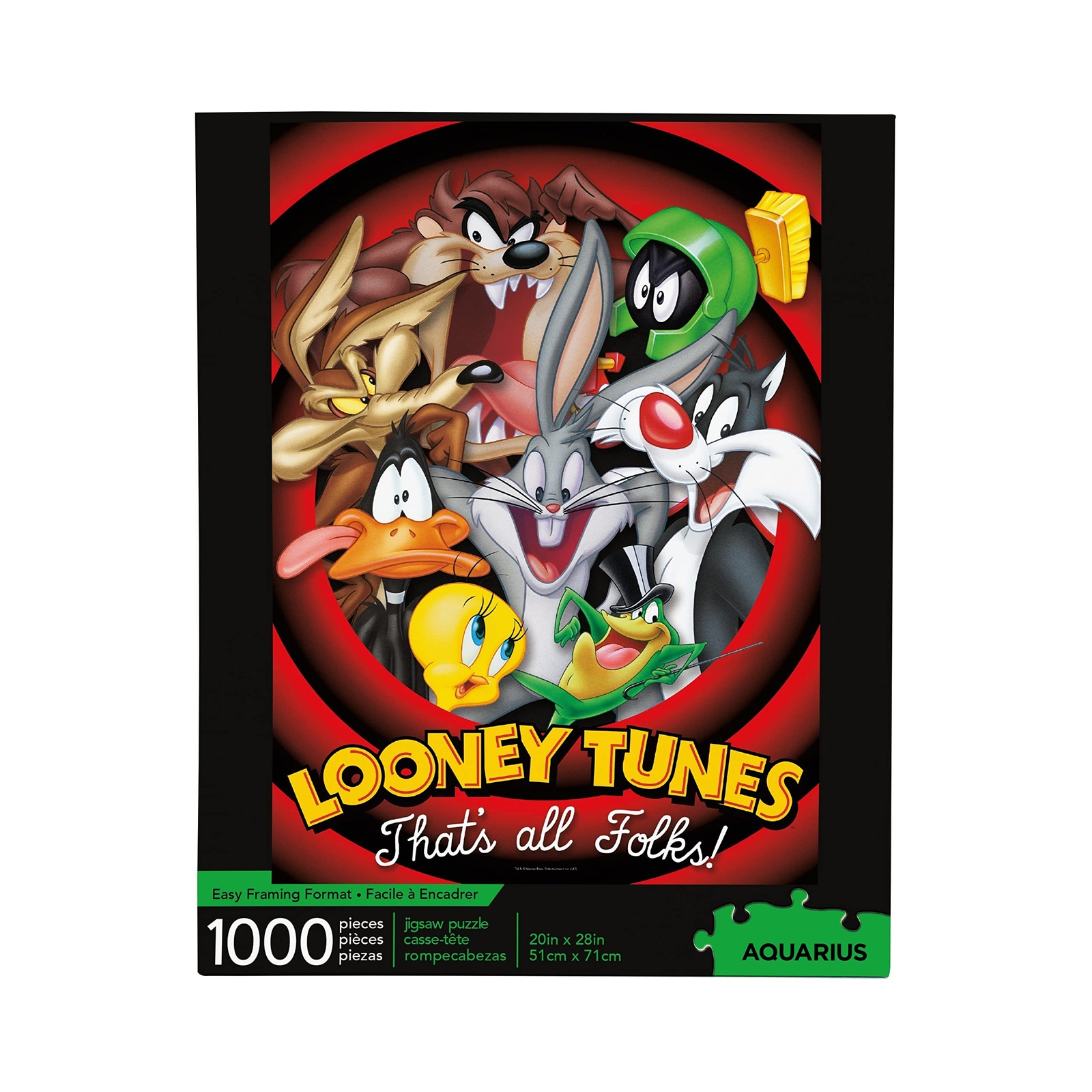 AQUARIUS 1000-Piece Looney Tunes Jigsaw Puzzle Glare-Free Precision Cut for Adults