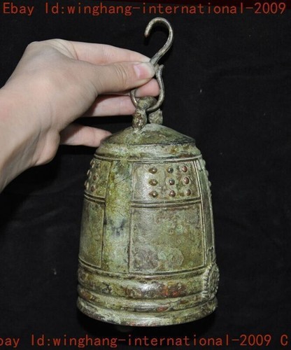 China Chinesisch Antik Buddhismus Tempel Bronze Glocke Glockenspiel Uhr - Bild 5 von 10
