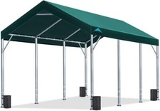ADVANCE OUTDOOR 12x20 ft Adjustable Peak Heavy Duty Carport Car Boat Shelter