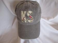 Women's Home Free KS Kansas gray distressed appliqued adjustable Baseball Cap