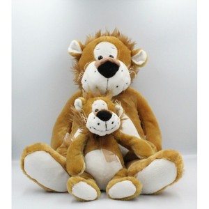 Grand Doudou Peluche Lion Avec Son Bebe Systeme U 55 Cm Chat Lion Tigre Gran Ebay