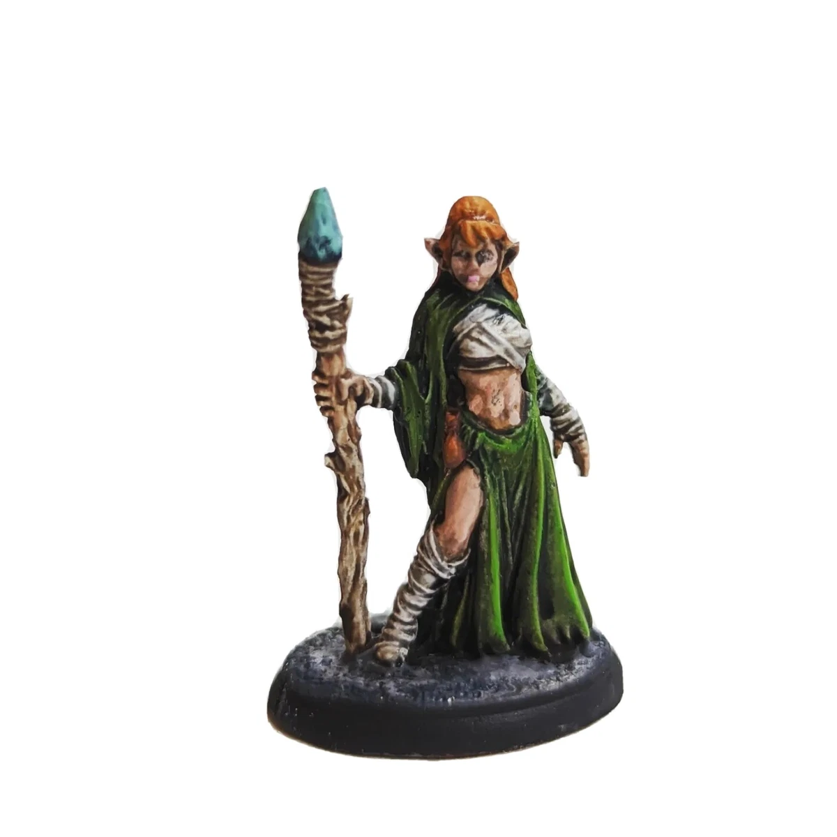 Painted Female Druid Miniature Fantasy Rpg Dnd Drungeons And Dragons  Pathfinder