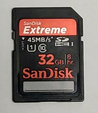 SanDisk Extreme 32GB, Class 10 45MB/s - SDHC UHS-I SD Card SDSDRX3-032G-A21