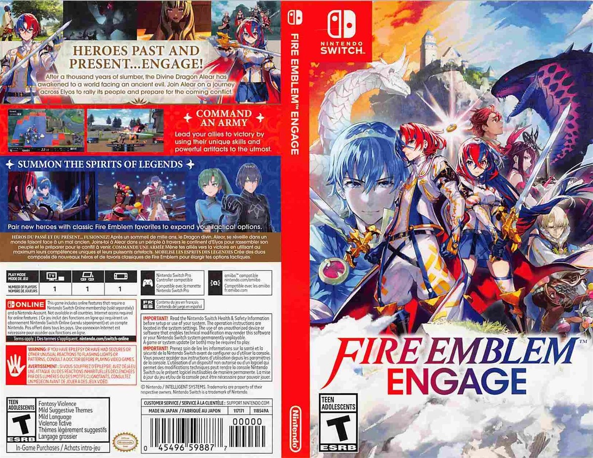 Nintendo Switch FIRE EMBLEM ENGAGE box art | eBay