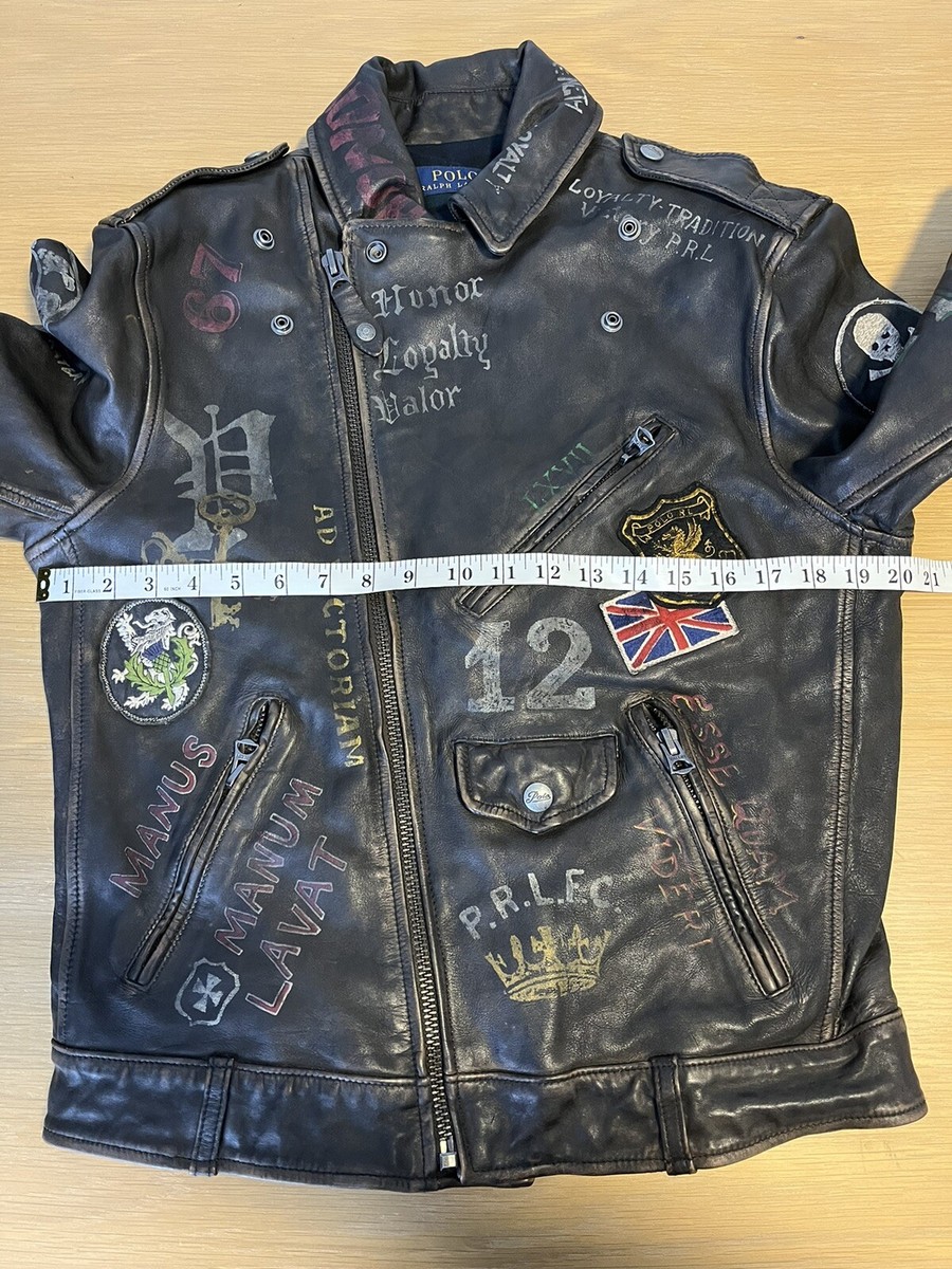 Polo Ralph Lauren Small Leather Riders Jacket Coat XS RRL Polo Ralph Lauren Small Leather Riders Jacket Coat XS RRL