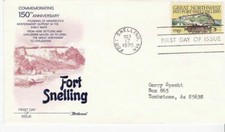 FORT SNELLING #1409 US FIRST DAY COVER 1970 FLEETWOOD CACHET FDC