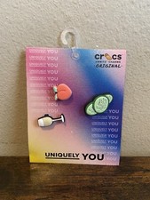 New Crocs Jibbitz Wine Glass Drinks Cucumber Peach Fruit 3 Piece