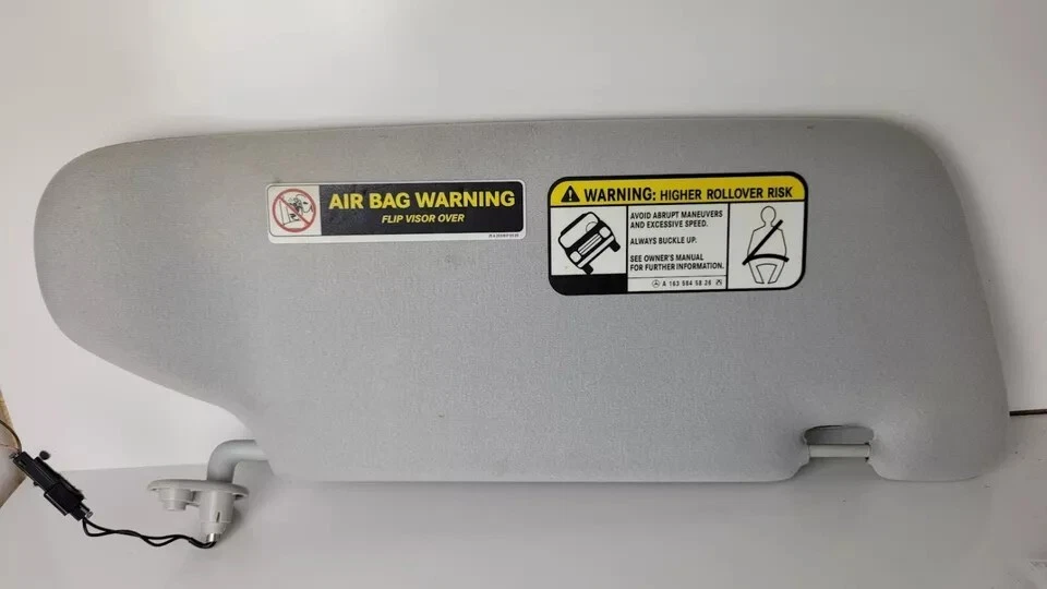 Mercedes-Benz ML500 2002-2005 parasol lado del conductor gris iluminado OEM Foto 3 de 3