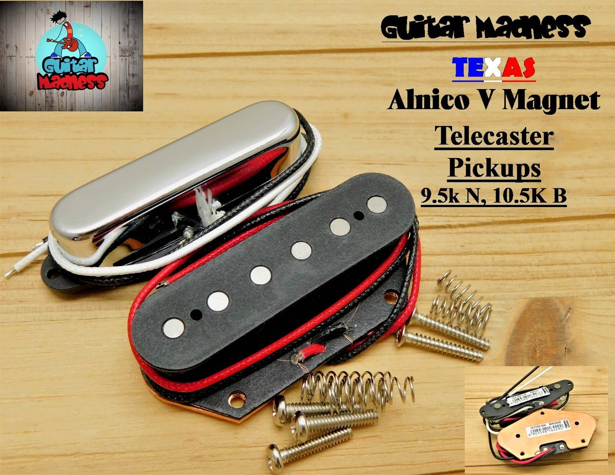 TEXAS Tele Telecaster Pickups Alnico 5 9.5k Neck, 10.5k Bridge | eBay