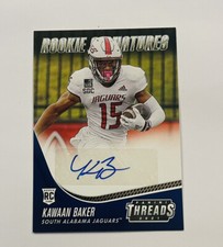 Kawaan Baker 2021 Panini Threads Draft Picks Rookie Signatures Auto RC #TS-KBA