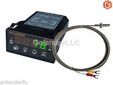 Universal 1/32DIN Digital PID Temperature Controller, Green with K thermocouple