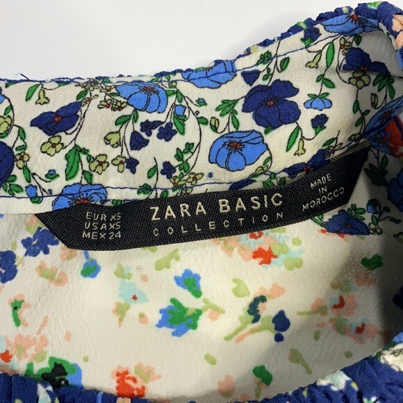 Zara Basic Cold Shoulder Patchwork Floral Dress S… - image 6