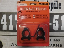 Millett Scope Rings, Ultra-Lite, Aluminum, Weaver Style Med. 1 in