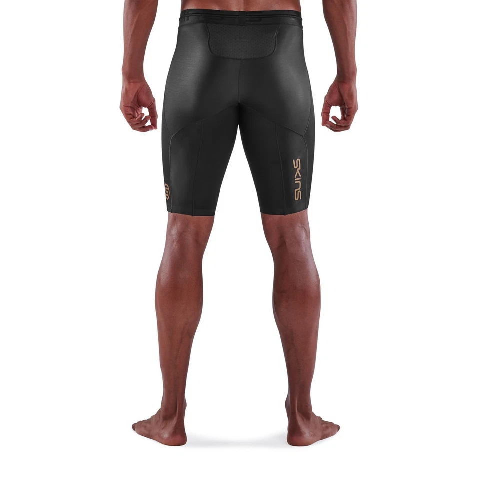 Skins Series-5 Mens Compression Half Tights (Black) - Image 2 of 4