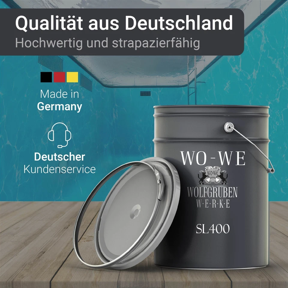 ⭐ Schwimmbadfarbe Poolfarbe Schwimmbeckenfarbe Poolbeschichtung SL400 1-20L ⭐ - Bild 4 von 4